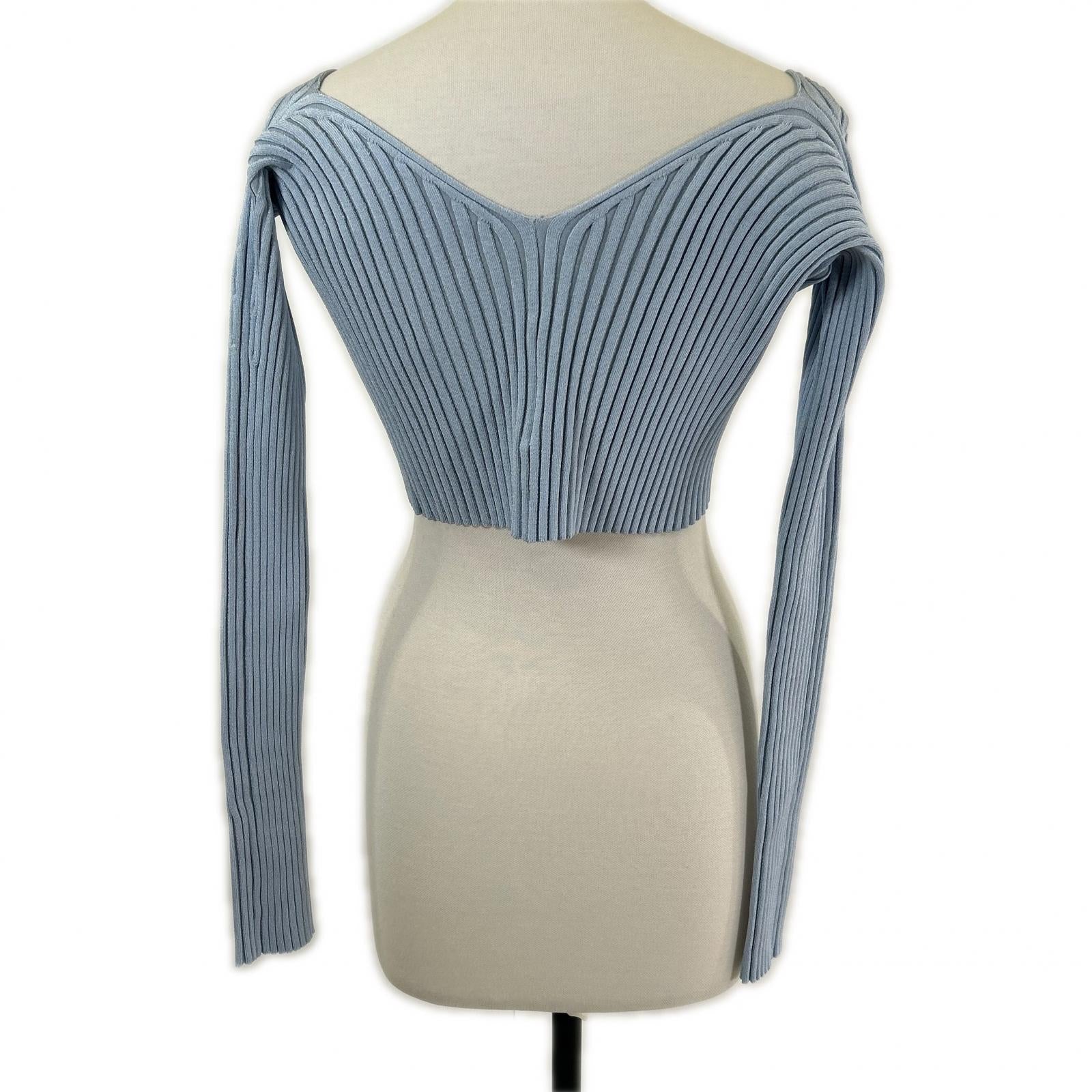 JACQUEMUS Jacquemus 浅蓝色罗纹针织短款上衣 上衣