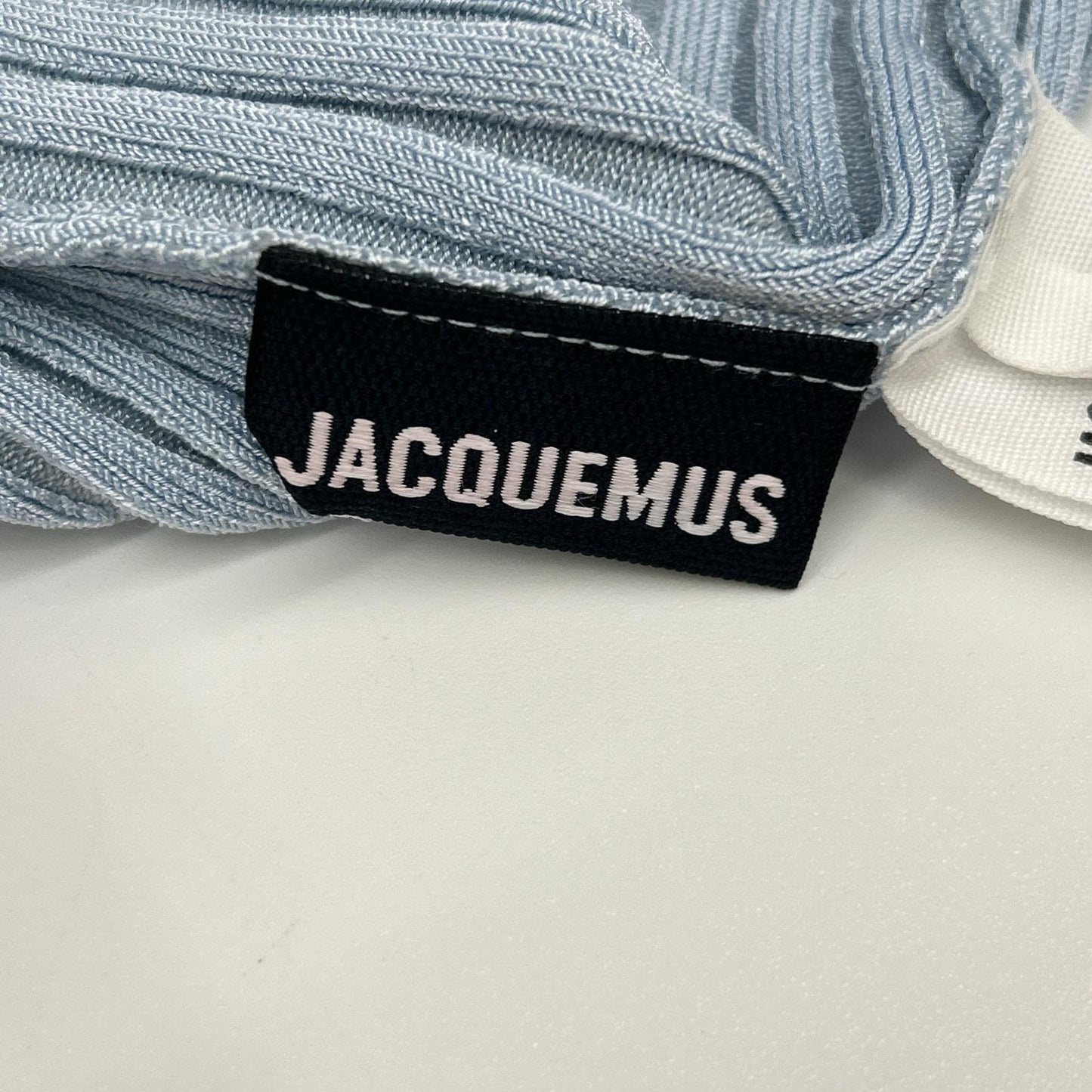 JACQUEMUS ジャックムス ライトブルー リブ編みニット クロップド トップス トップス
