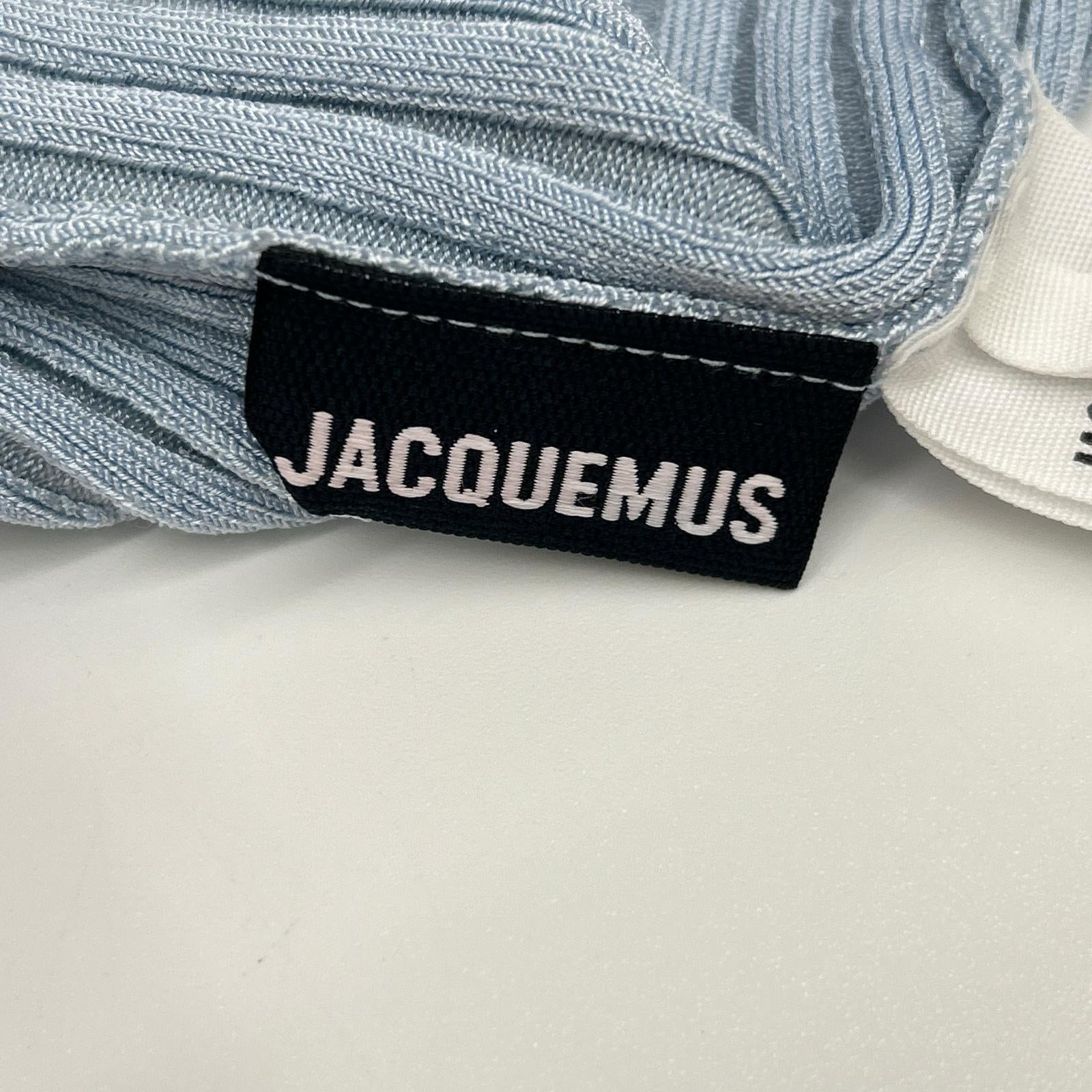JACQUEMUS ジャックムス ライトブルー リブ編みニット クロップド トップス トップス