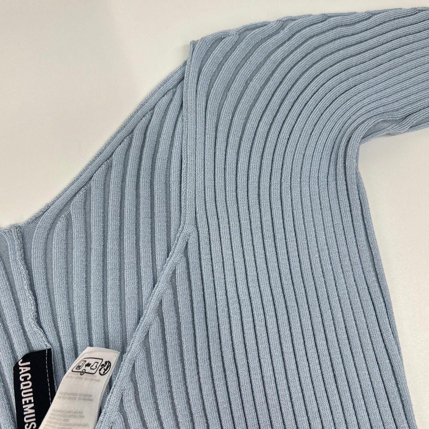 JACQUEMUS Jacquemus 浅蓝色罗纹针织短款上衣 上衣