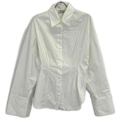 THE ATTICO White Cotton Embroidered Dorethic Shirt Blouse Top