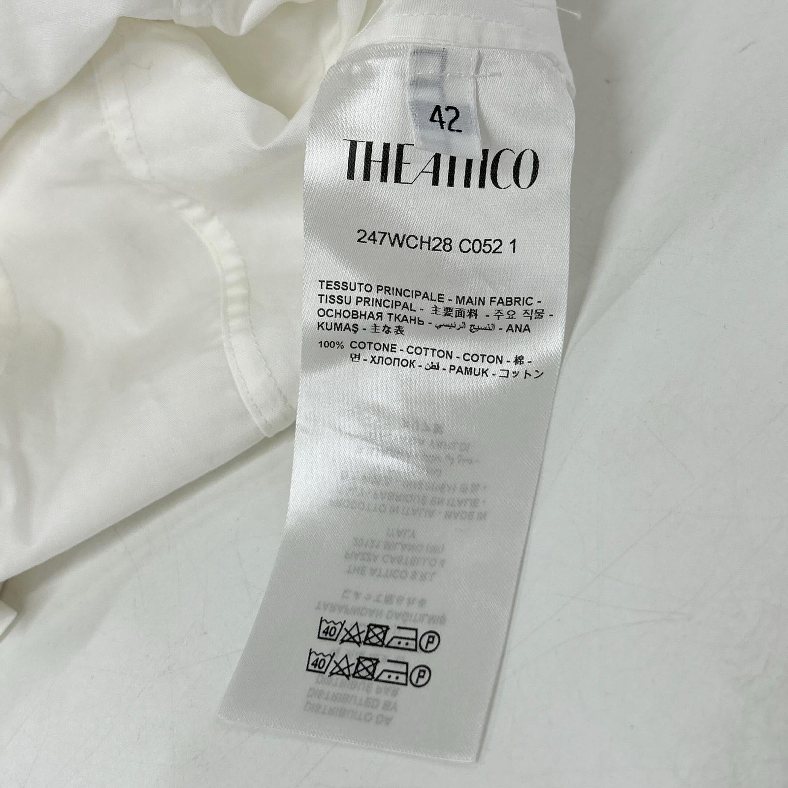 THE ATTICO THE ATTICO 白色纯棉刺绣德雷西克衬衫 女上装