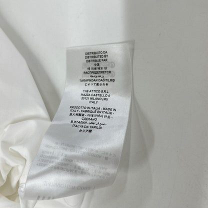 THE ATTICO White Cotton Embroidered Dorethic Shirt Blouse Top