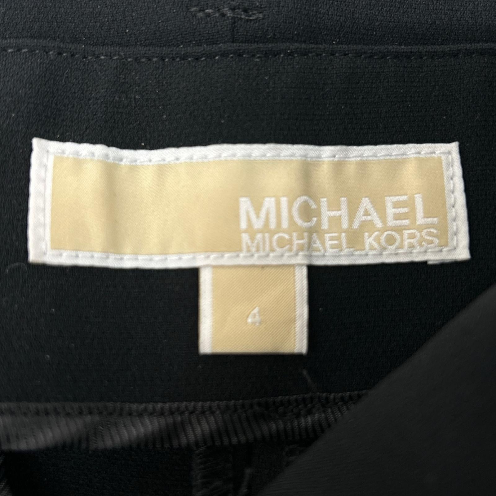 MICHAEL KORS マイケルコース ブラック ベルト付き ワイドスラックスパンツ ボトムス