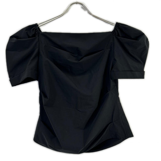 MACHATT Black Short Sleeve Off-Shoulder Top