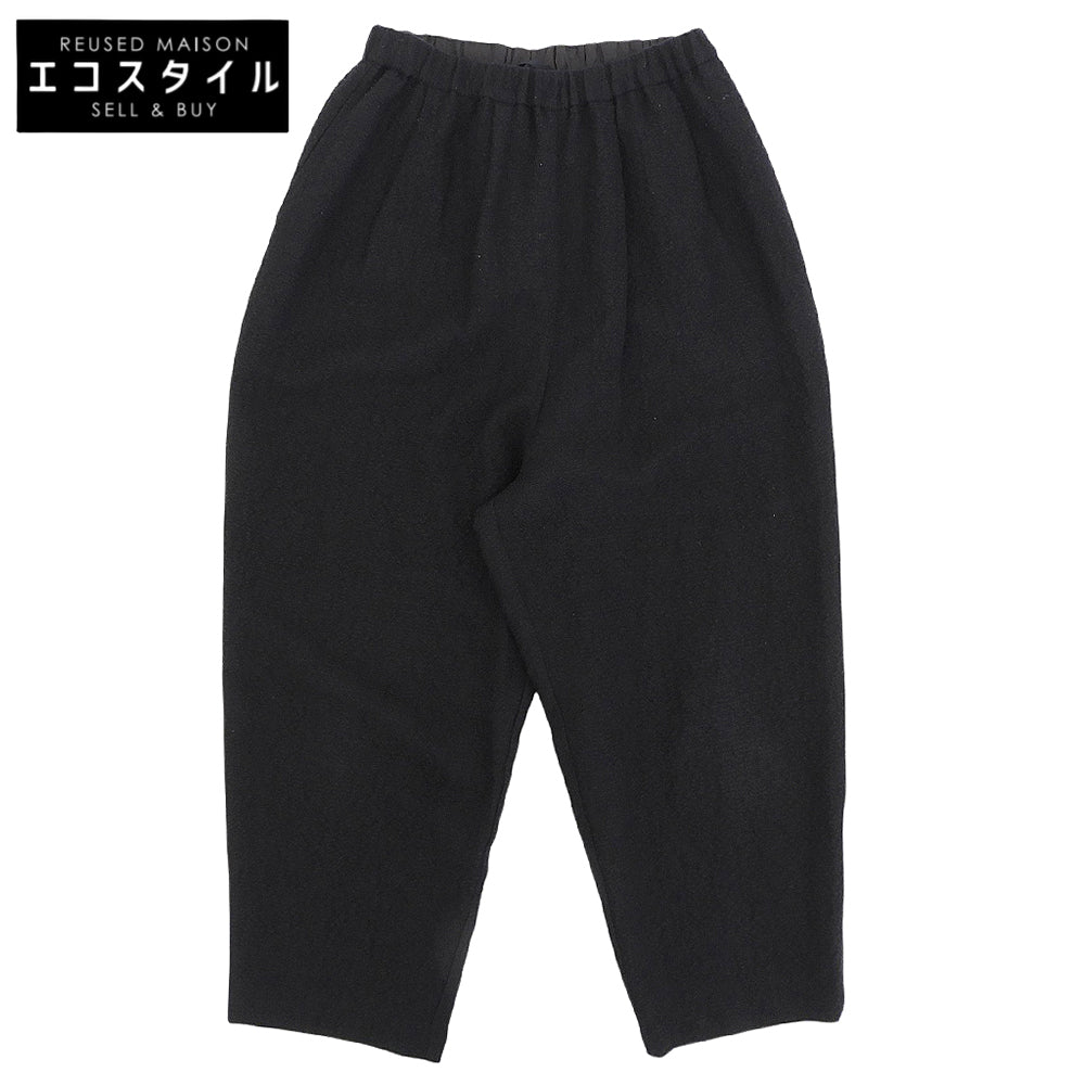 kagure かぐれ ウール×リネン サルエルパンツ ボトムス レディース 黒 ブラック F 24AW ボトムス