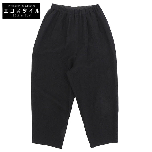 kagure かぐれ ウール×リネン サルエルパンツ ボトムス レディース 黒 ブラック F 24AW ボトムス