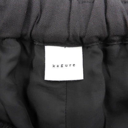 kagure かぐれ ウール×リネン サルエルパンツ ボトムス レディース 黒 ブラック F 24AW ボトムス