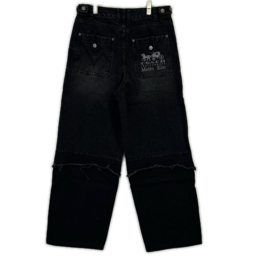 COACH COACH 【× Martine Rose】Black Washed Layered Denim Pants Bottoms