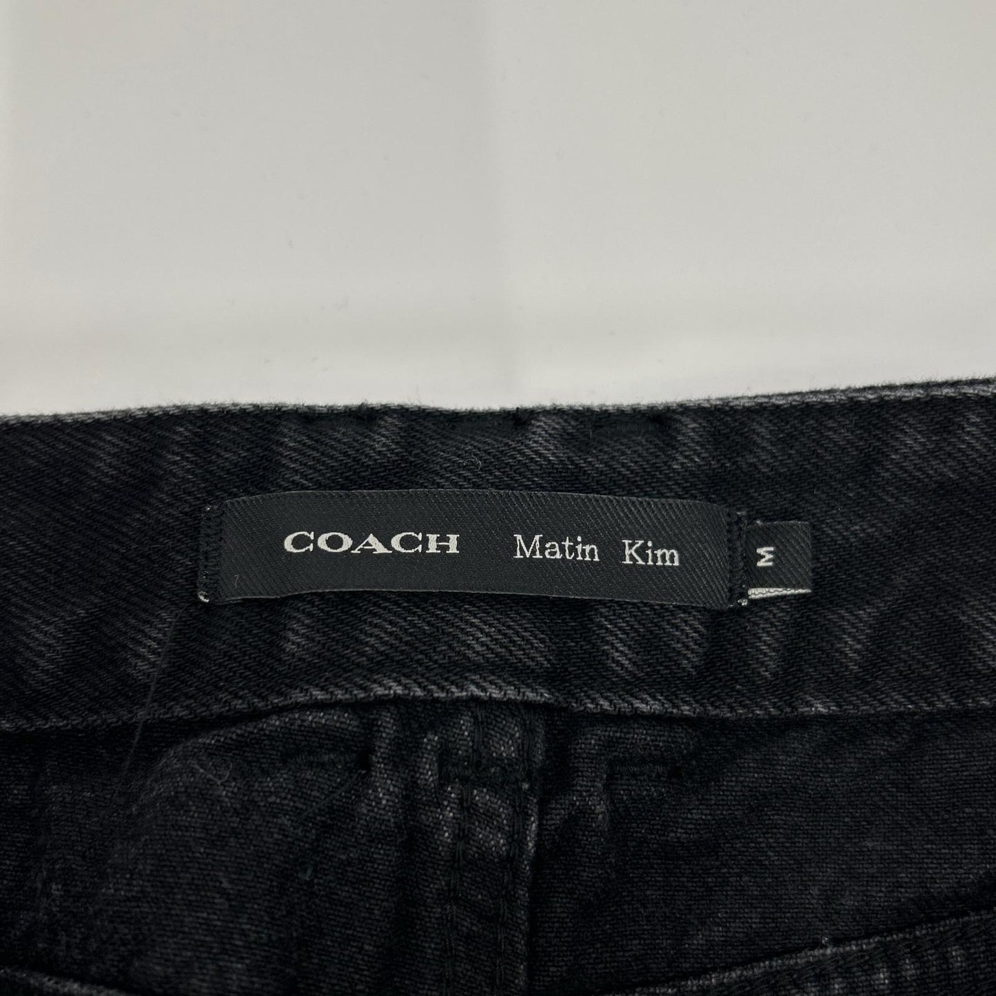 COACH コーチ 【×マーティンキム】ブラック ウォッシュド レイヤード デニムパンツ ボトムス