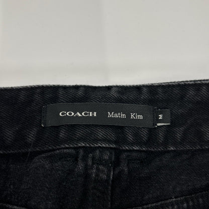 COACH コーチ 【×マーティンキム】ブラック ウォッシュド レイヤード デニムパンツ ボトムス