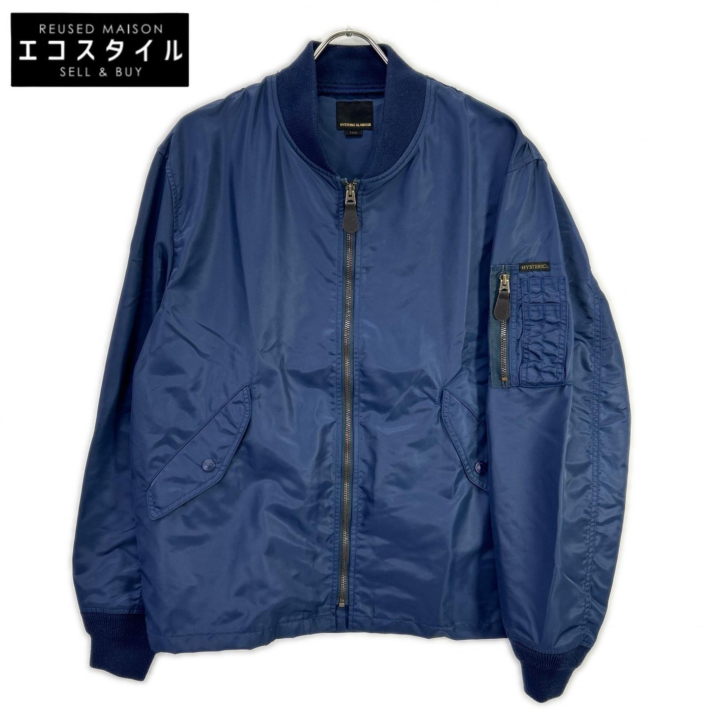 HYSTERIC GLAMOUR Hysteric Glamour 02211AB07 Navy HG Logo L-2B Jacket Jacket