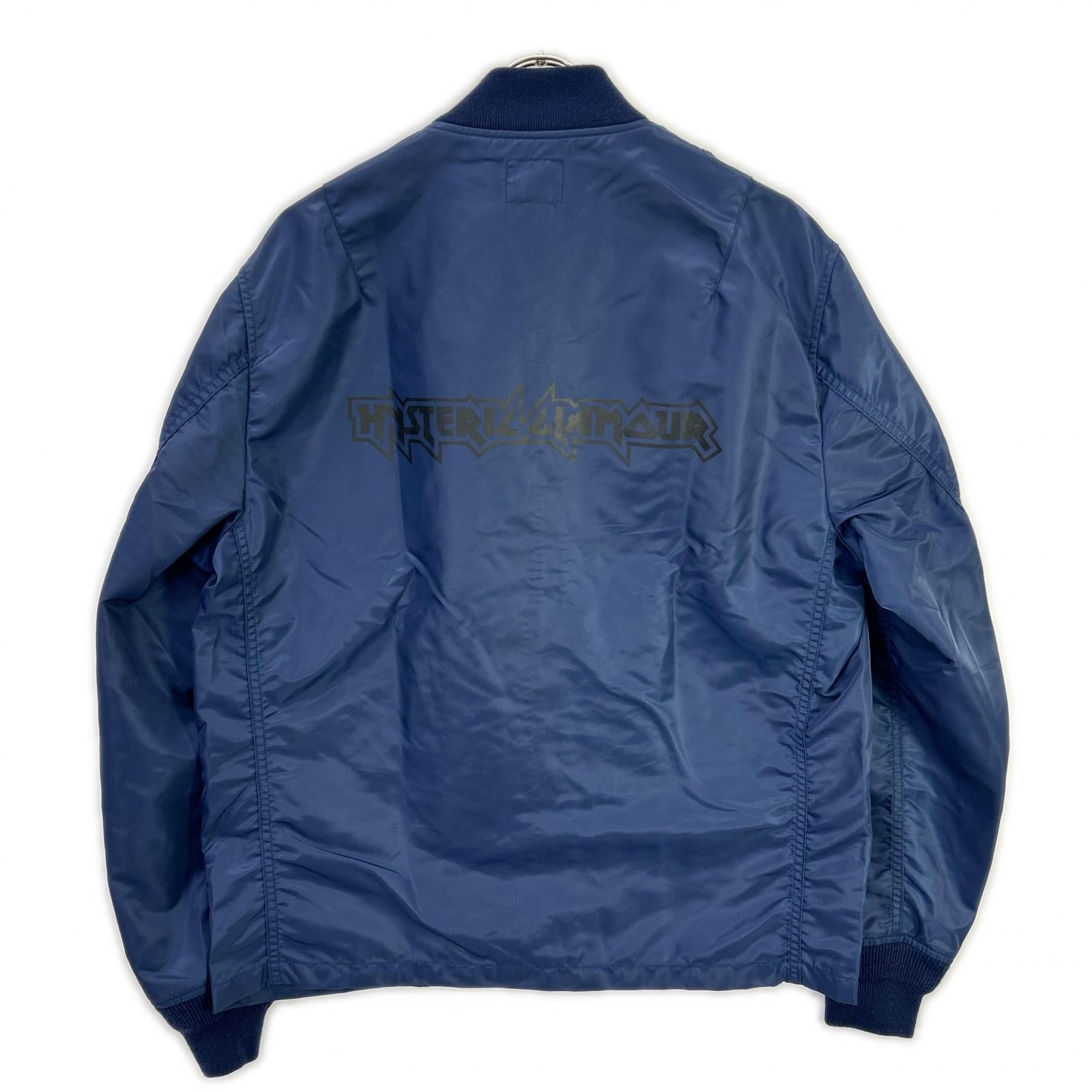 HYSTERIC GLAMOUR Hysteric Glamour 02211AB07 Navy HG Logo L-2B Jacket Jacket