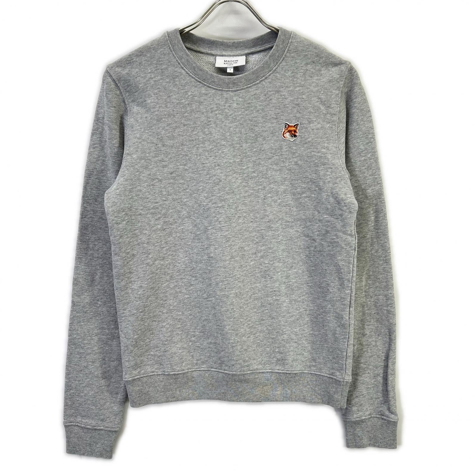 MAISON KITSUNE 灰狐头贴片卫衣 上衣