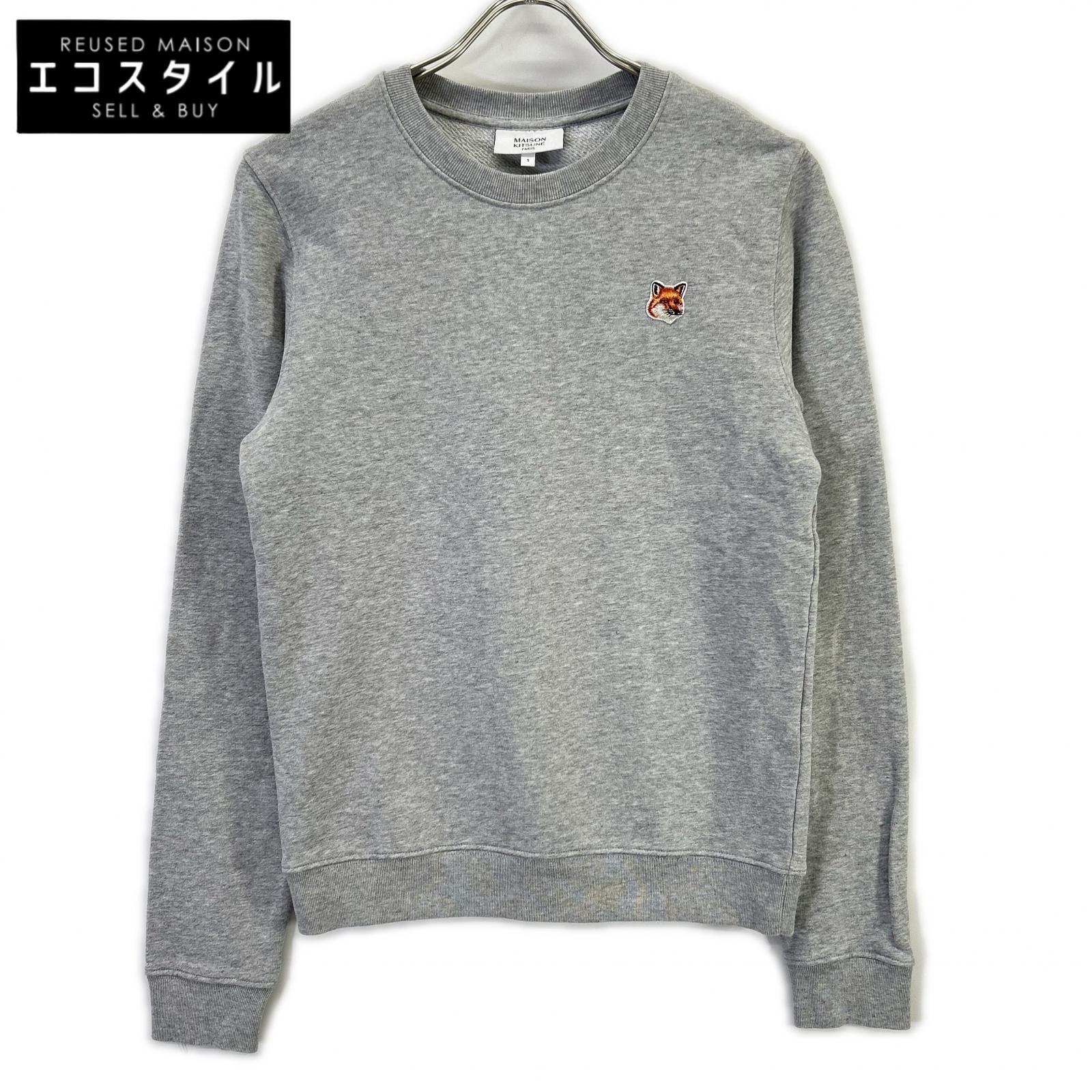 MAISON KITSUNE メゾンキツネ グレー フォックスヘッドパッチ