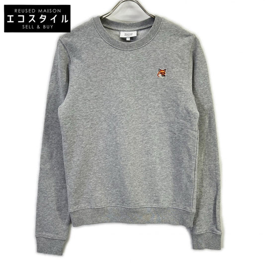 MAISON KITSUNE メゾンキツネ グレー フォックスヘッドパッチスウェット トップス