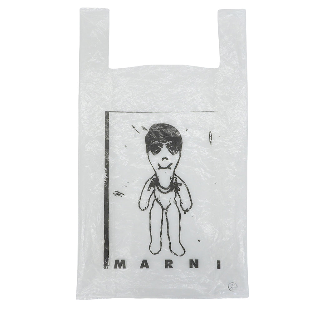 MARNI マルニ 新品同様 マルニマーケット レザーロゴ ストライプ カナパ トートバッグ レディース マルチカラー SHMH0003M0RF083 トートバッグ