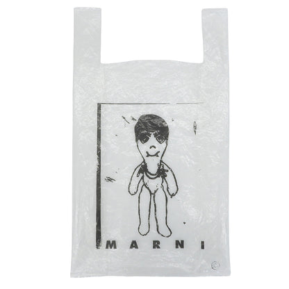 MARNI マルニ 新品同様 マルニマーケット レザーロゴ ストライプ カナパ トートバッグ レディース マルチカラー SHMH0003M0RF083 トートバッグ
