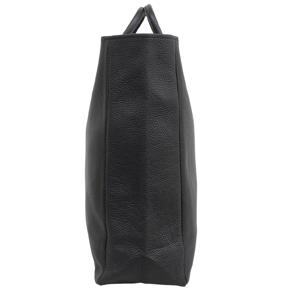 YOUNG＆OLSEN ヤングアンドオルセン 美品 EMBOSSED LEATHER TOTE L エンボスレザートートL カーフ メンズ ブラック YO2201-GD003 トートバッグ