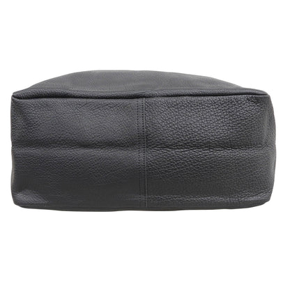 YOUNG＆OLSEN ヤングアンドオルセン 美品 EMBOSSED LEATHER TOTE L エンボスレザートートL カーフ メンズ ブラック YO2201-GD003 トートバッグ