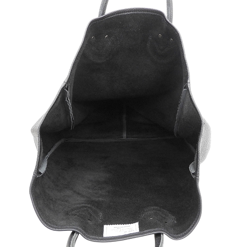 YOUNG＆OLSEN ヤングアンドオルセン 美品 EMBOSSED LEATHER TOTE L エンボスレザートートL カーフ メンズ ブラック YO2201-GD003 トートバッグ