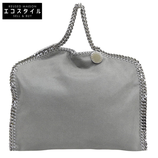 STELLA McCARTNEY ステラマッカートニー 美品 Falabella ファラベラ ロゴメダル フォールドオーバー トート グレー 234387 W9132 ショルダーバッグ