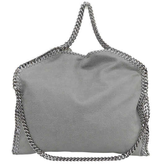 STELLA McCARTNEY ステラマッカートニー 美品 Falabella ファラベラ ロゴメダル フォールドオーバー トート グレー 234387 W9132 ショルダーバッグ