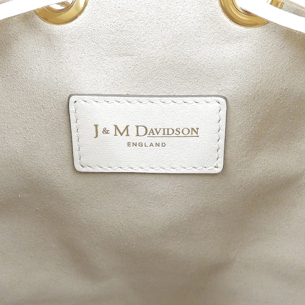 J&M Davidson FRINGE CARNIVAL fringe carnival Nappa leather drawstring shoulder bag white shoulder bag