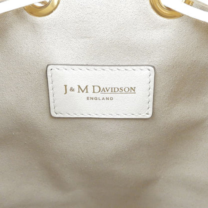 J&M Davidson FRINGE CARNIVAL fringe carnival Nappa leather drawstring shoulder bag white shoulder bag