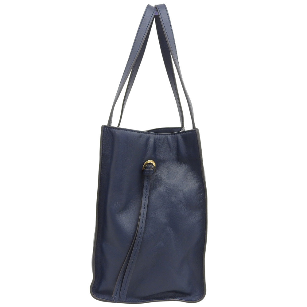 J&M Davidson Belle Mini leather tote bag, excellent condition, women's navy