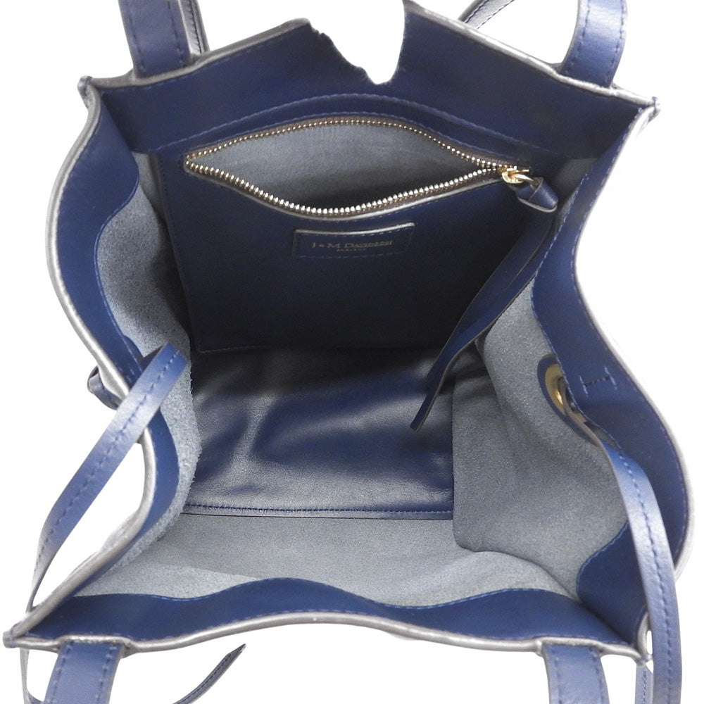J&M Davidson Belle Mini leather tote bag, excellent condition, women's navy