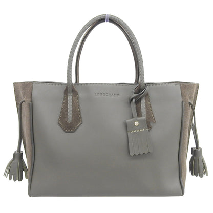 Longchamp ロンシャン ペネロペ レザー×スエード トートバッグ レディース ブラウン トートバッグ