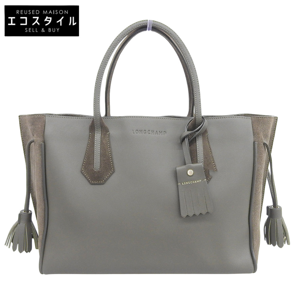 Longchamp ロンシャン ペネロペ レザー×スエード トートバッグ レディース ブラウン トートバッグ