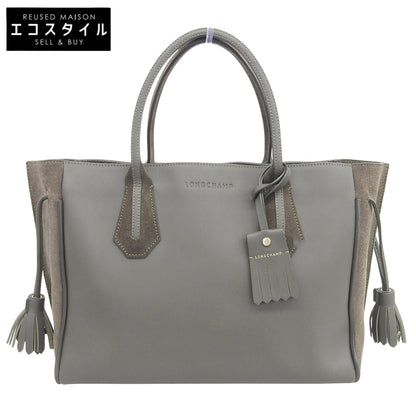 Longchamp ロンシャン ペネロペ レザー×スエード トートバッグ レディース ブラウン トートバッグ