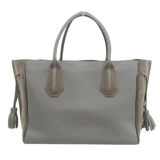 Longchamp ロンシャン ペネロペ レザー×スエード トートバッグ レディース ブラウン トートバッグ