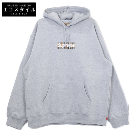Supreme シュプリーム ｘBurberry バーバリー【新品同様】22SS Box Logo Hooded Sweatshirt ボックスロゴ プルオーバー パーカー トップス