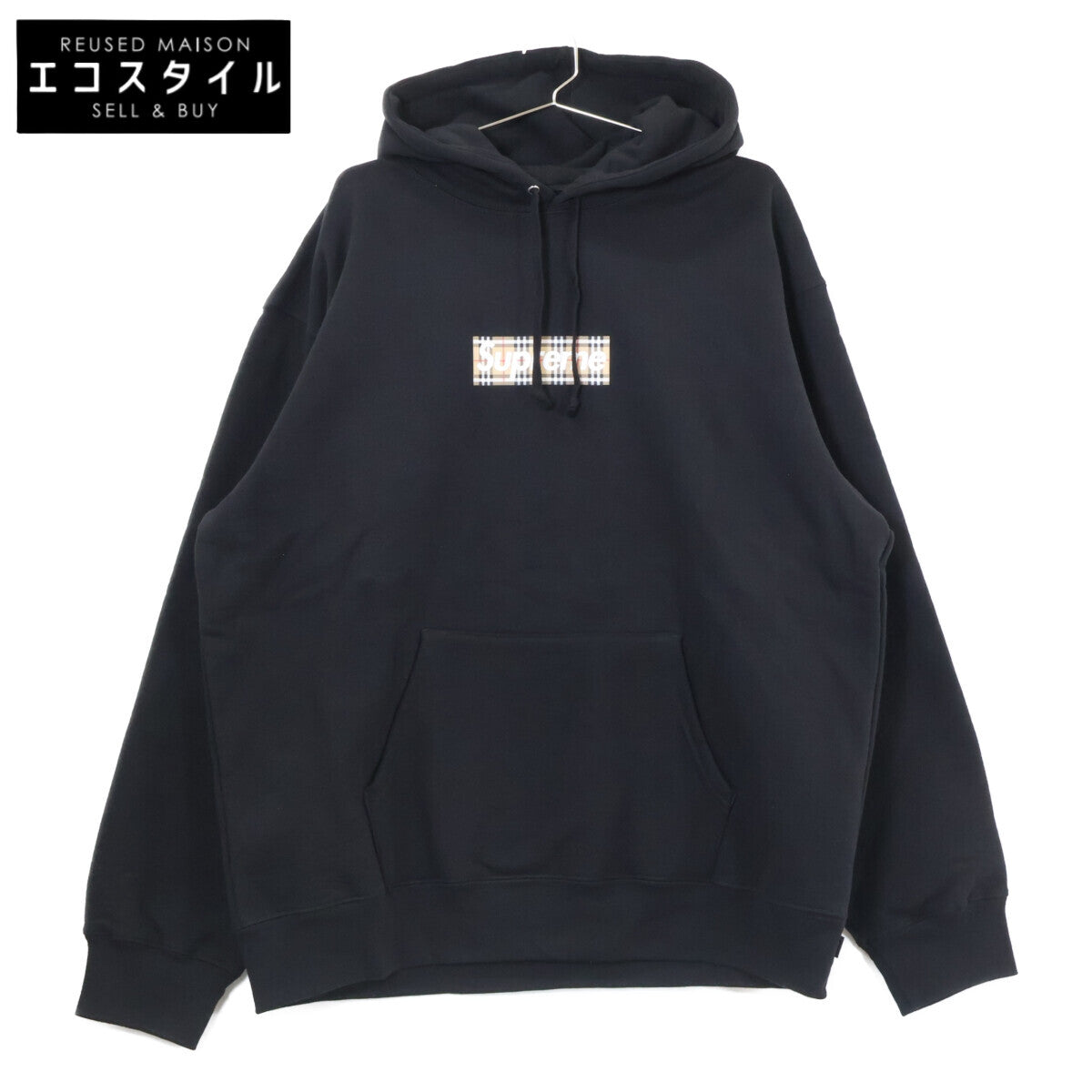 Supreme シュプリーム ｘBurberry バーバリー【新品同様】22SS Box Logo Hooded Sweatshirt ボックスロゴ プルオーバー パーカー トップス