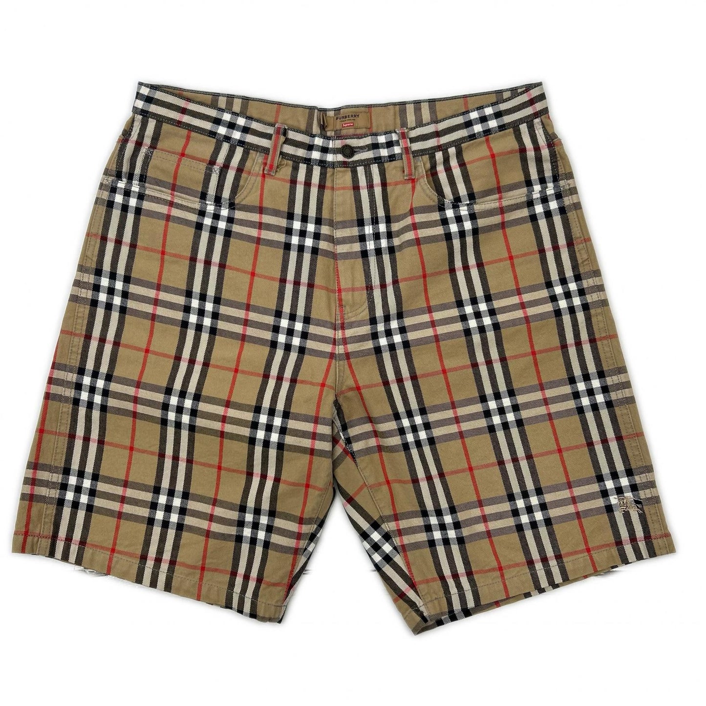 Supreme シュプリーム 22SS ブラウン Burberry ノバチェック denim short beige デニムショーツ パンツ ボトムス