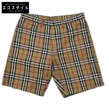 Supreme シュプリーム 22SS ブラウン Burberry ノバチェック denim short beige デニムショーツ パンツ ボトムス