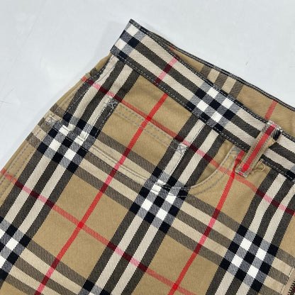 Supreme シュプリーム 22SS ブラウン Burberry ノバチェック denim short beige デニムショーツ パンツ ボトムス