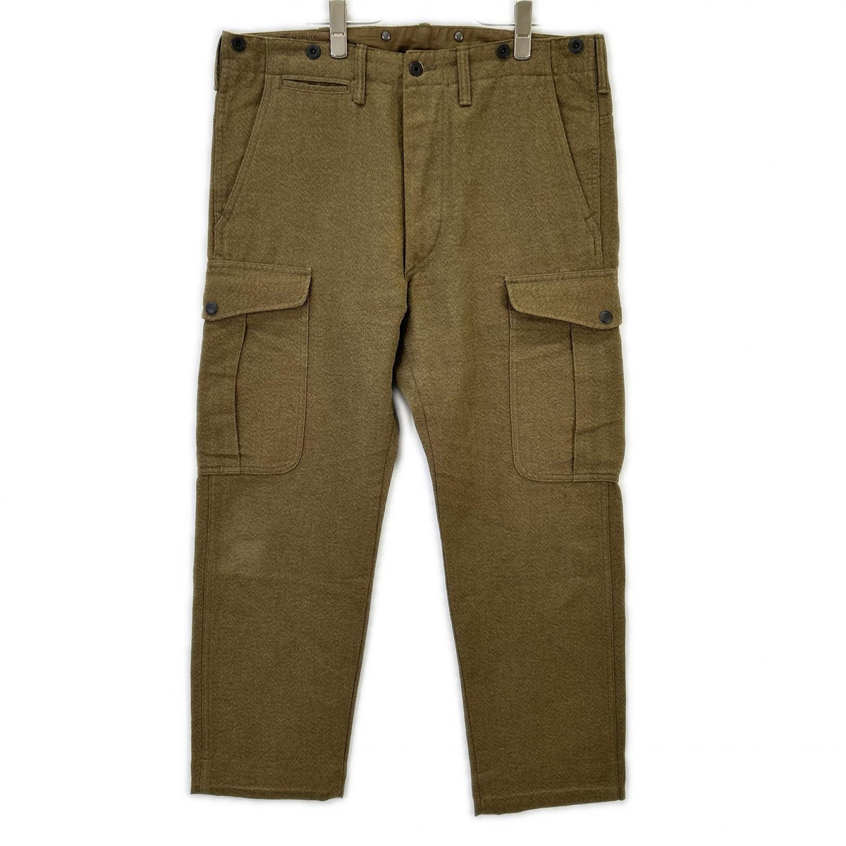 RRL ダブルアールエル Khaki Hudson Twill Cargo Trousers/Cotton-Linen-Wool Twill Cargo Trousers Bottoms