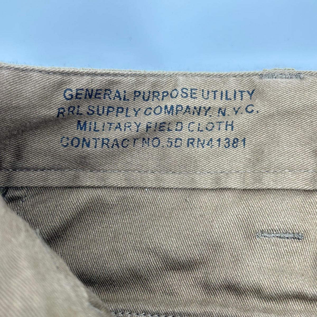 RRL ダブルアールエル Khaki Hudson Twill Cargo Trousers/Cotton-Linen-Wool Twill Cargo Trousers Bottoms