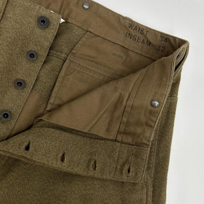 RRL ダブルアールエル Khaki Hudson Twill Cargo Trousers/Cotton-Linen-Wool Twill Cargo Trousers Bottoms