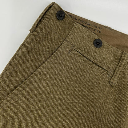 RRL ダブルアールエル Khaki Hudson Twill Cargo Trousers/Cotton-Linen-Wool Twill Cargo Trousers Bottoms