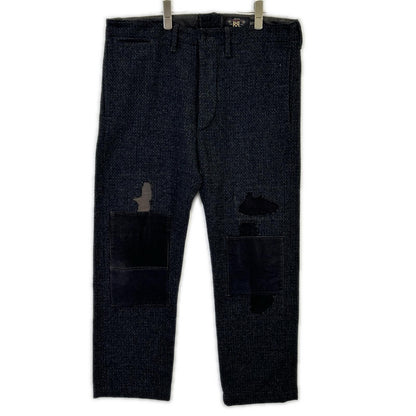 RRL ダブルアールエル ブラック REPAIR OFFICERS WOOL TROUSER/リペア ウールトラウザー ボトムス