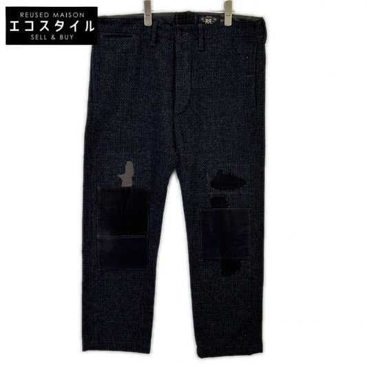 RRL ダブルアールエル ブラック REPAIR OFFICERS WOOL TROUSER/リペア ウールトラウザー ボトムス