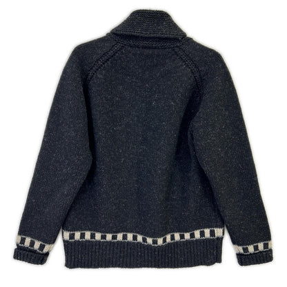 NIGEL CABOURN ナイジェルケーボン 8045ー00ー40000 ブラック×ホワイト ジップアップニットジャケット ジャケット
