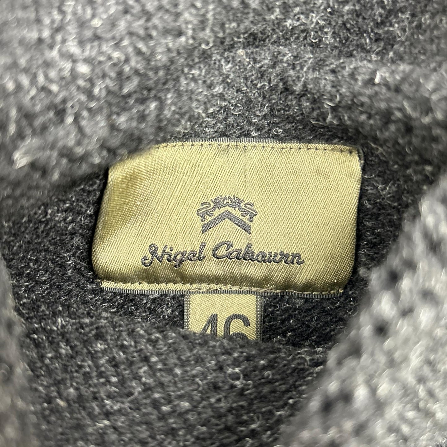 NIGEL CABOURN ナイジェルケーボン 8045ー00ー40000 ブラック×ホワイト ジップアップニットジャケット ジャケット