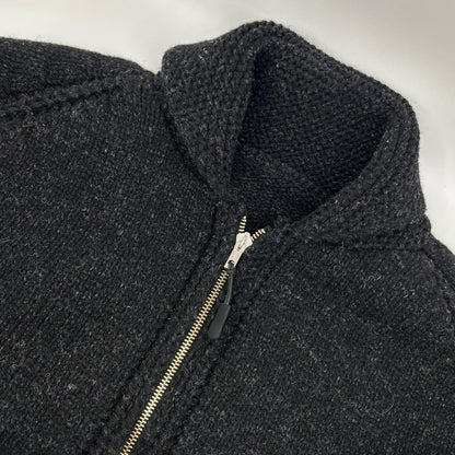 NIGEL CABOURN ナイジェルケーボン 8045ー00ー40000 ブラック×ホワイト ジップアップニットジャケット ジャケット