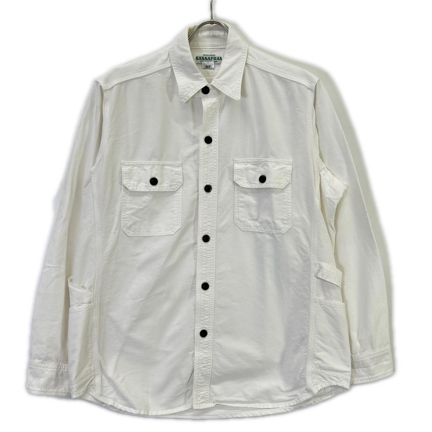 SASSAFRAS SASSAFRAS 白色 GARDENER SHIRT/园丁衬衫 上衣